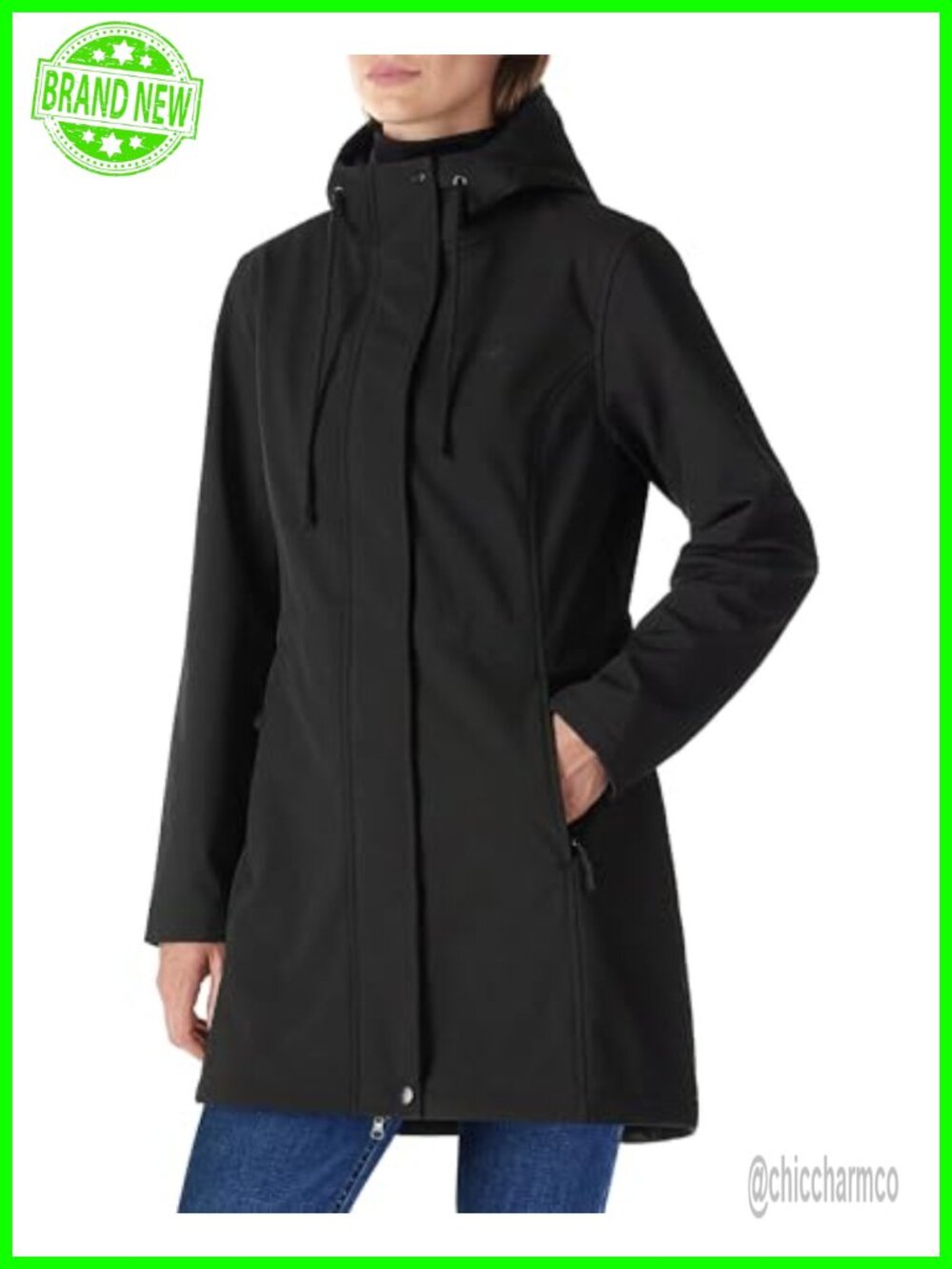 Waterproof Fleece Lined Hooded Softshell Rain Coat Windbreaker